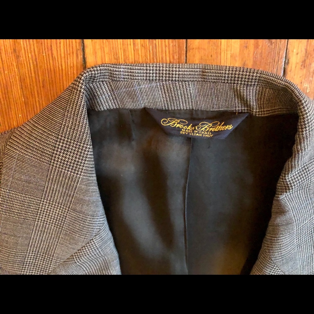 Brooks Brothers Grey Blazer Suit Jacket Coat 44R - Picture 3 of 5